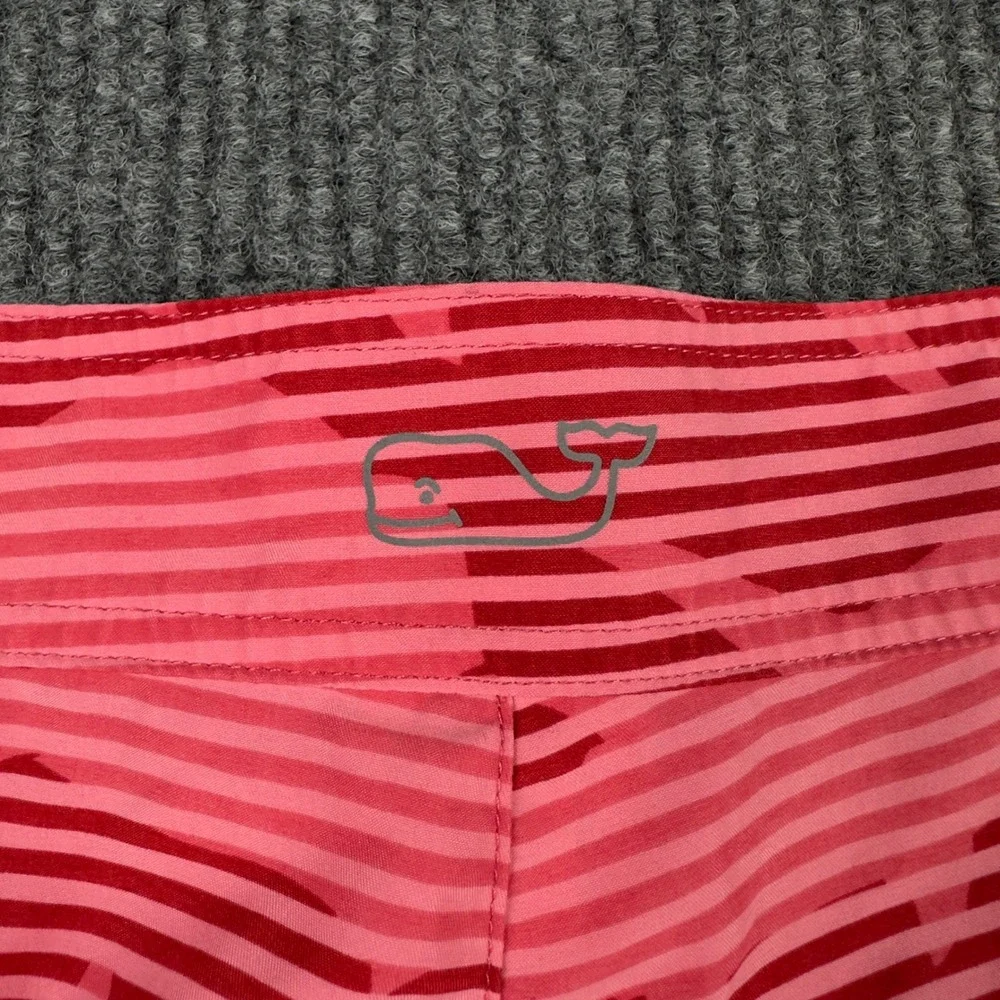 Vineyard Vines Mens Pink Shark Stripe Board Shorts Swim Trunks‎ 1M2023 Size 32
